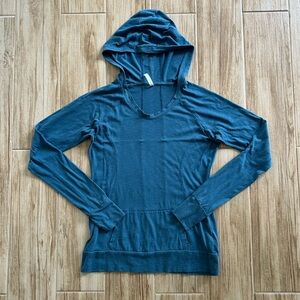 Fabletics Loveland lightweight teal blue pull-on hoodie Size S